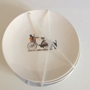 Rae Dunn Halloween app plates set of 4